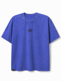 Oversized Acid Wash T-Shirt - Storm Blue