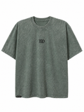 Oversized Acid Wash T-Shirt - Army Green