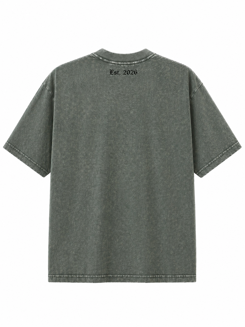 Oversized Acid Wash T-Shirt - Army Green