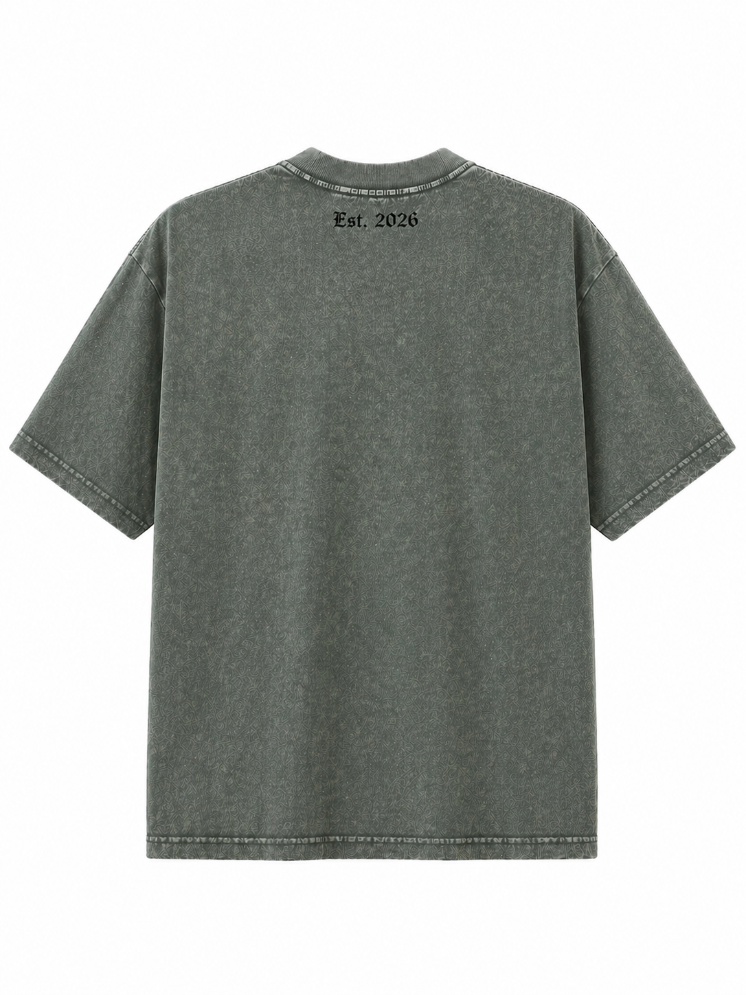 Oversized Acid Wash T-Shirt - Army Green
