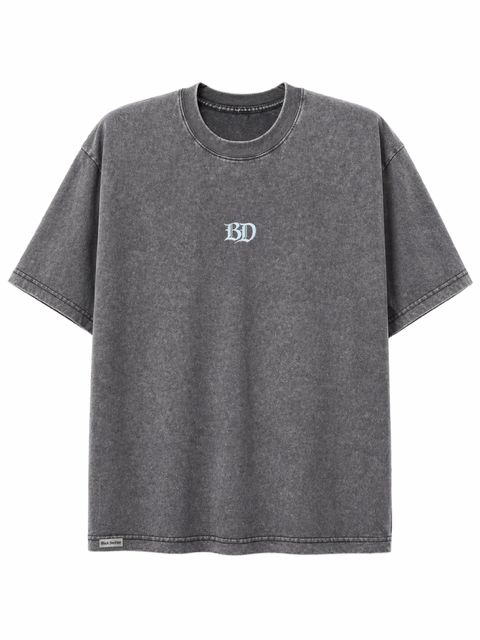 Oversized Acid Wash T-Shirt - Muted Onyx