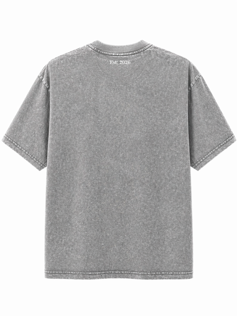 Oversized Acid Wash T-Shirt - Muted Onyx