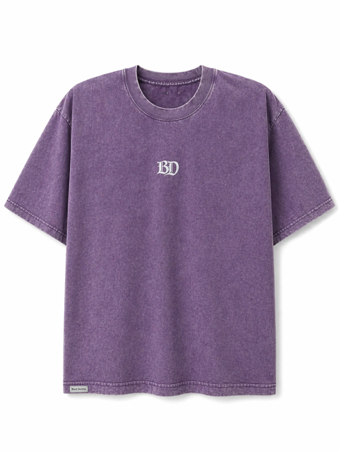 Oversized Acid Wash T-Shirt - Vintage Violet