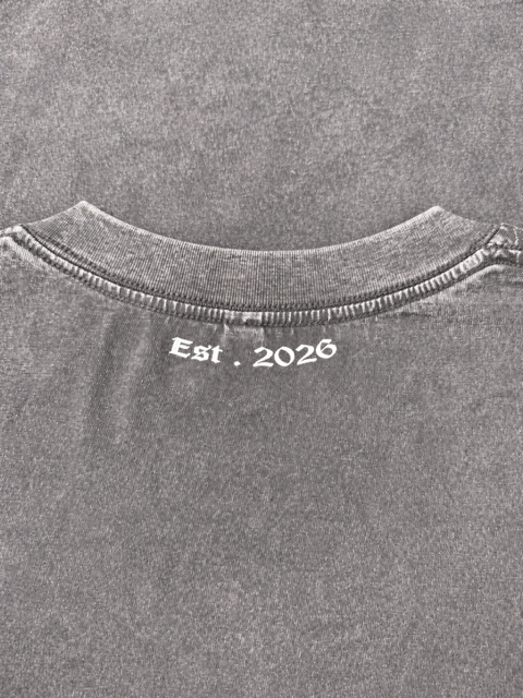 Oversized Acid Wash T-Shirt - Muted Onyx