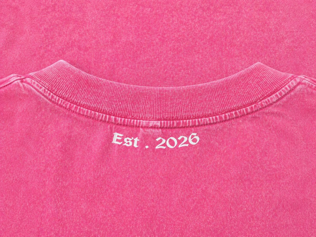 Oversized Acid Wash T-Shirt - Washed Fuchsia