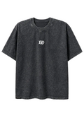 Oversized Acid Wash T-Shirt - Ash Black