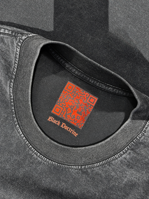 Oversized Acid Wash T-Shirt - Ash Black