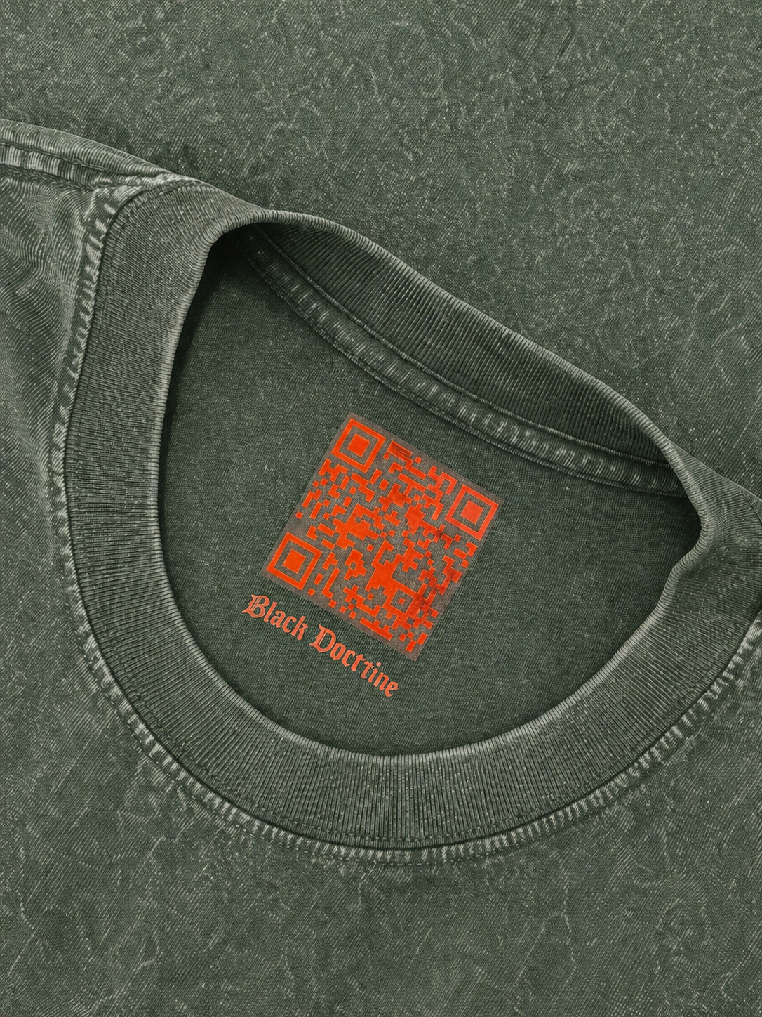 Oversized Acid Wash T-Shirt - Army Green