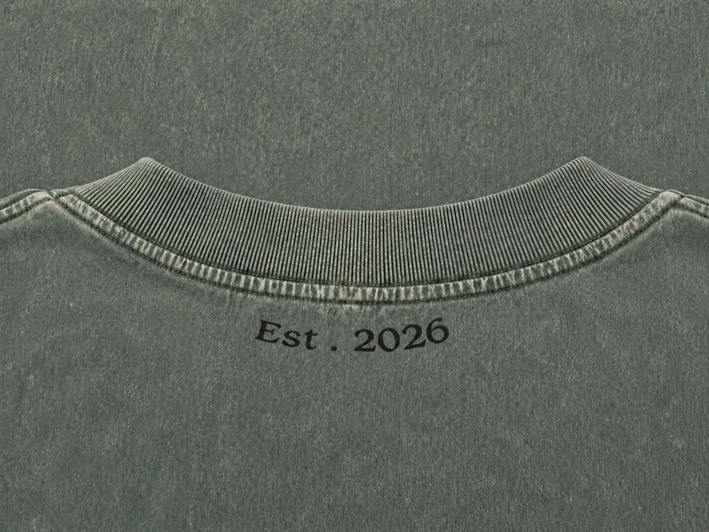 Oversized Acid Wash T-Shirt - Army Green