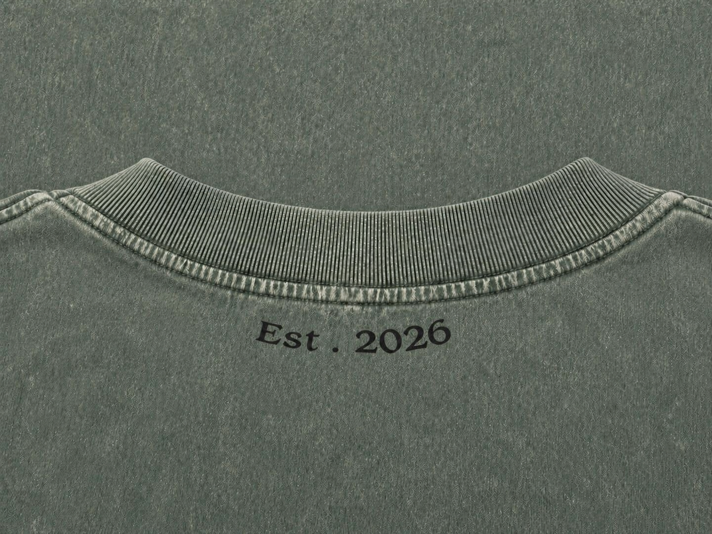 Oversized Acid Wash T-Shirt - Army Green
