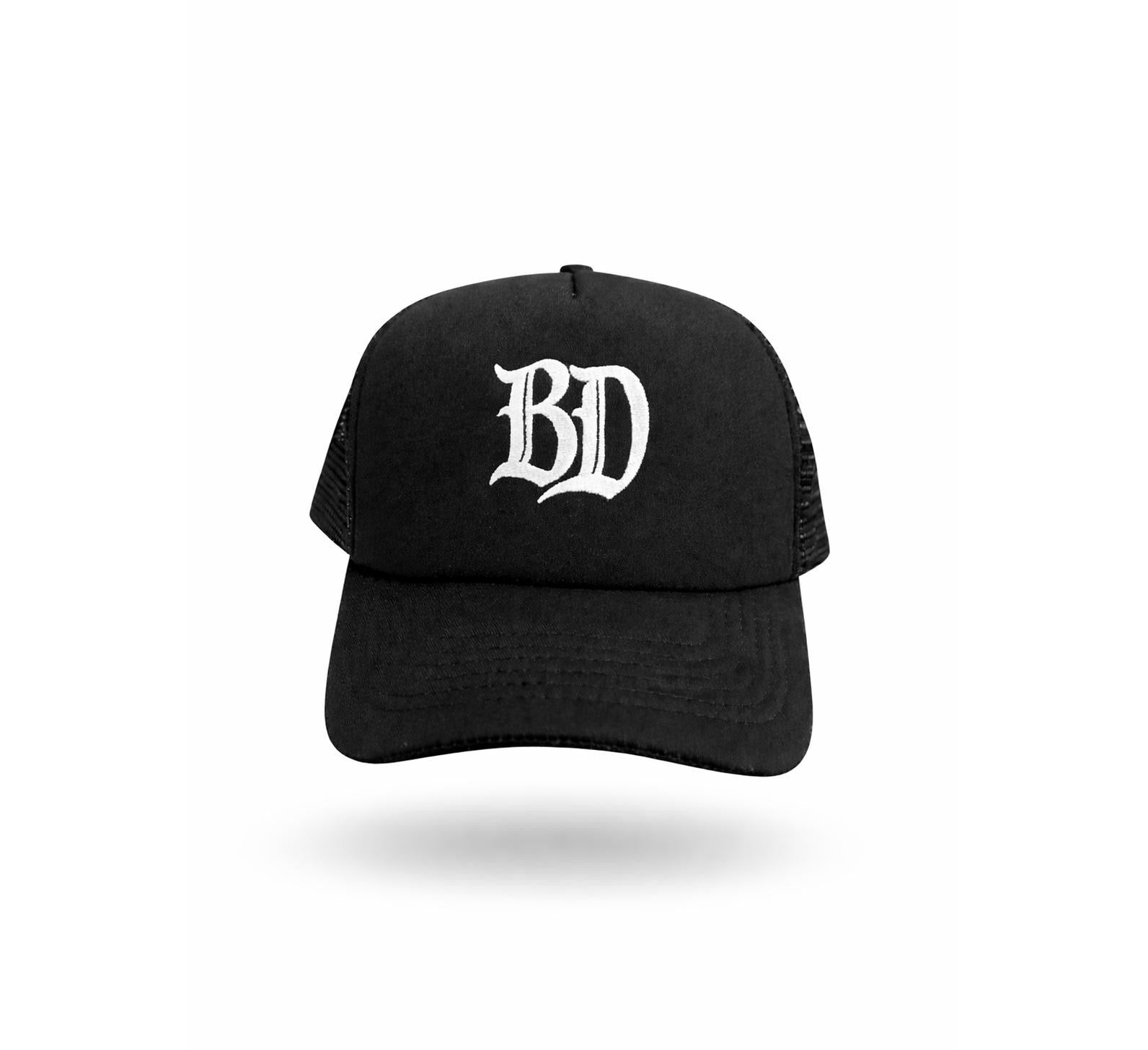 Legacy Mesh Trucker Cap - White on Black