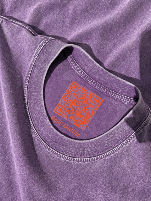 Oversized Acid Wash T-Shirt - Vintage Violet